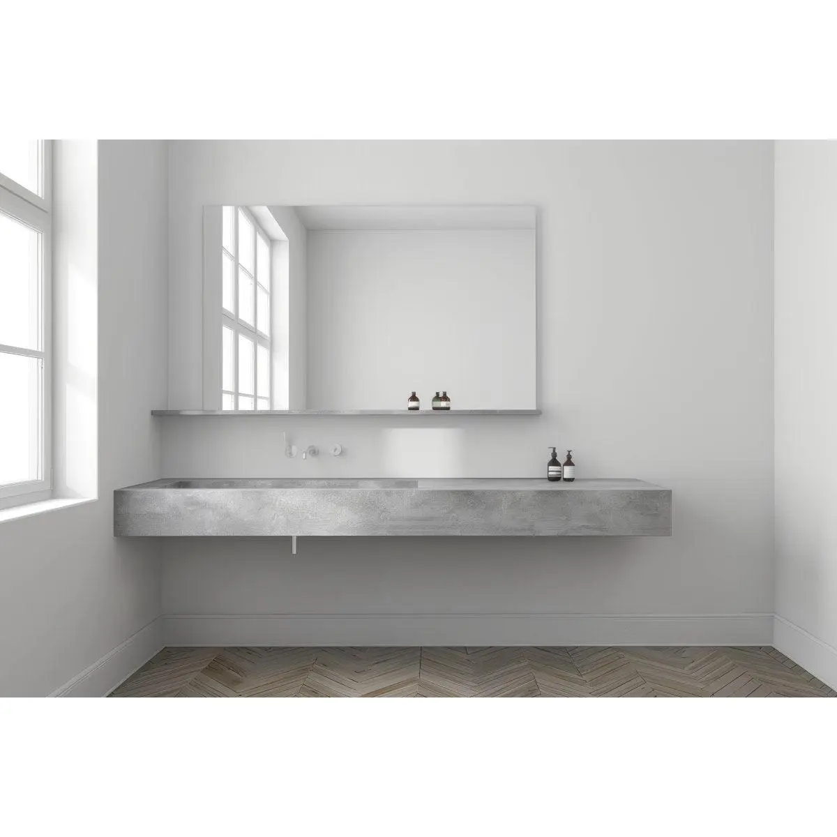 1600mm Bespoke Tiled Single Basin