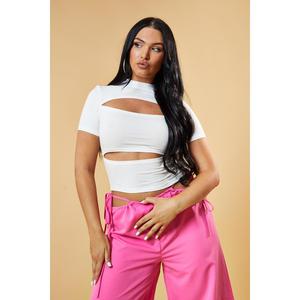 Nayla Cut Out Front Short Sleeve Top