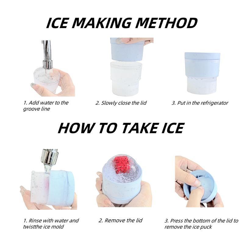 Ice Ball Maker Mold, Reusable 2.5 inch ice cube Trays, asy Release siicone Round ice sphere Tray,with lids & Funnel for whiskey, Cocktais & Bourbon Kitchen Utensis 1
