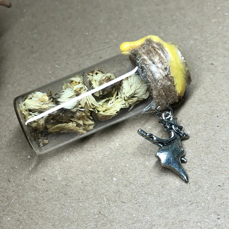 Witch floral decorative apothecary bottle 2