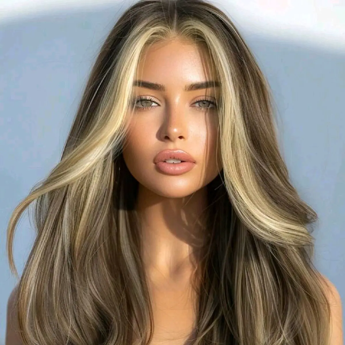 Synthetic Lace Front Wigs - 28 Inch Straight Hair Wig - Orange Ombre Blonde - Heat Resistant - Cosplay Wigs for Women