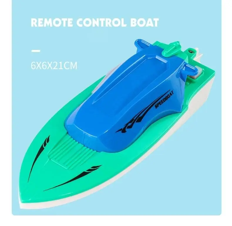 Kids Mini RC Boat 2.4G Wireless Remote Control Speedboat Toys for Kids Light Ship Electric Yacht Model Children Toy 6