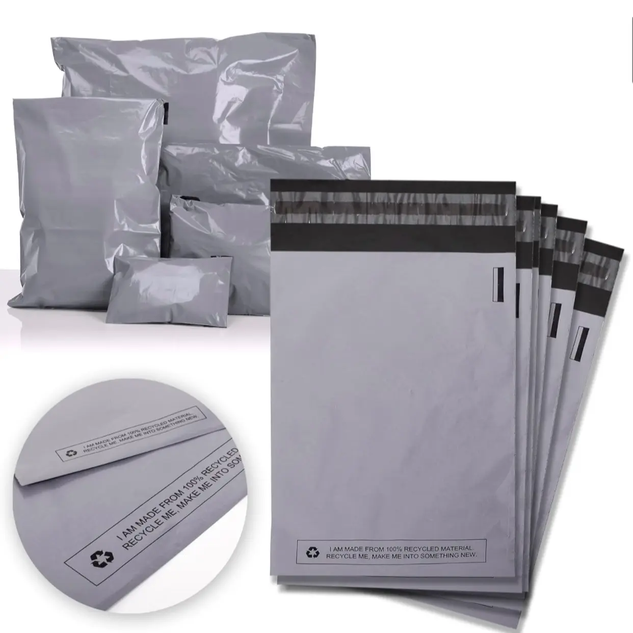 Grey mailing bags 100 variety of sizes available self seal strong shipping bags envelopes for all products
