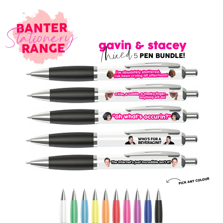 Gavin and Stacey Pen Bundles - Pam Bundle, Mixed Bundle, Nessa Bundle