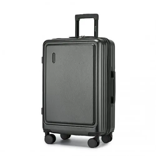KSK2493 - Kono Durable 24 Inch ABS+PC Hardshell Suitcase with TSA Lock Lightweight Travel Luggage with 360° Spinner Wheels - Grey 0