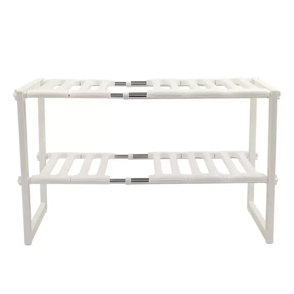 UK Adjustable Kitchen Rack under sink storage rack Cupboard Organiser Tidy