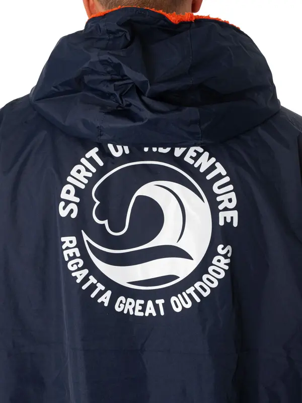 Regatta Waterproof Changing Robe - Navy/Rusty 4