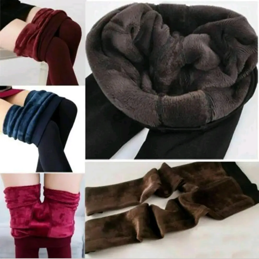 Brand New Ladies Fur Lined Leggings Elasticated Waist Winter Casual Warm Leggings