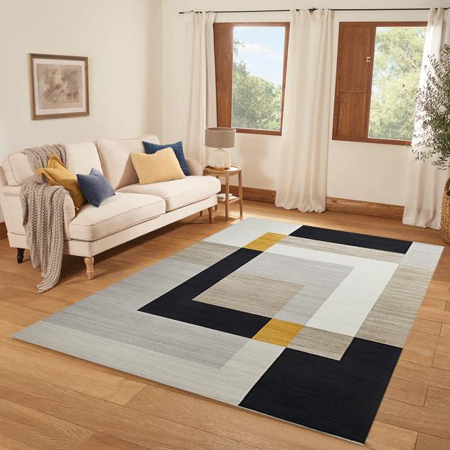 Imperial Rooms Milo Area Rug Living Room - Rug for Bedroom, Geometric Style Modern Kitchen Carpet - Durable Super Soft Non Shedding Small Floor Rug Easy to Clean 0