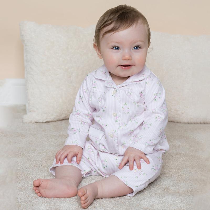 Emile et Rose Grace Pink Floral Print Pyjamas Premium Babywear 2