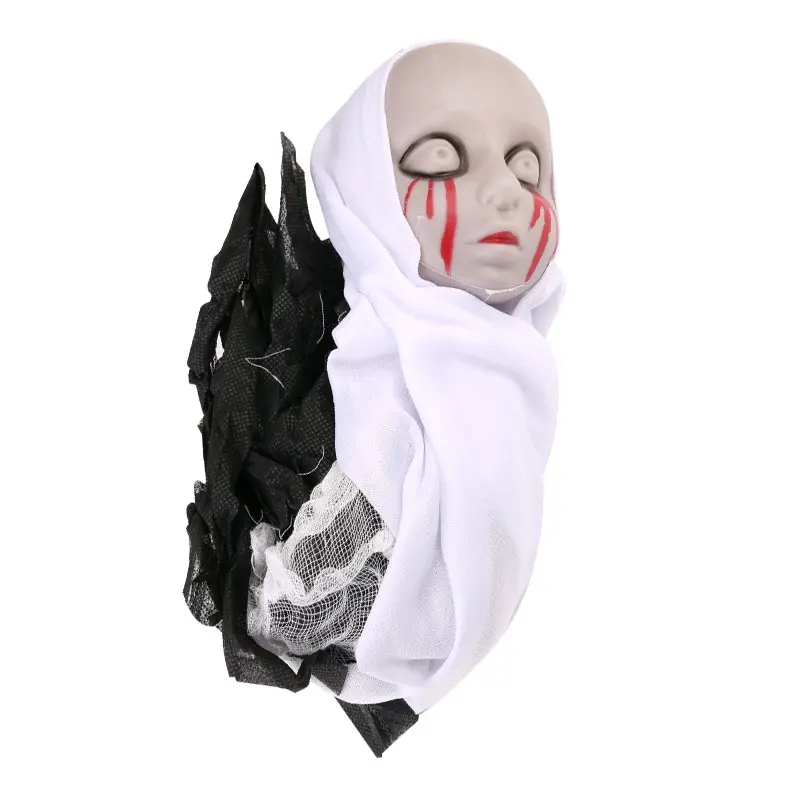 Hanging Ghost Skeleton Head Blood Bleeding Eyes for Haunted Halloween House Props Spooky Scene 1