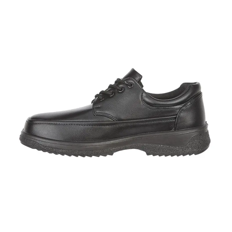 Men's Faux Leather Lace Up Comfort Black Formal Work Office Walking Boys School Shoes Lightweight 3