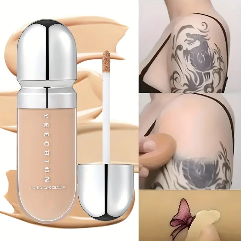 12-Color Matte Liquid Concealer, Full Coverage, Long-Lasting, Waterproof Tattoo & Blemish Cover, Multi-Functional Face & Body Concealer, Buildable Coverage, All Skin Tones & Types, Liquid Form wonderskin 0