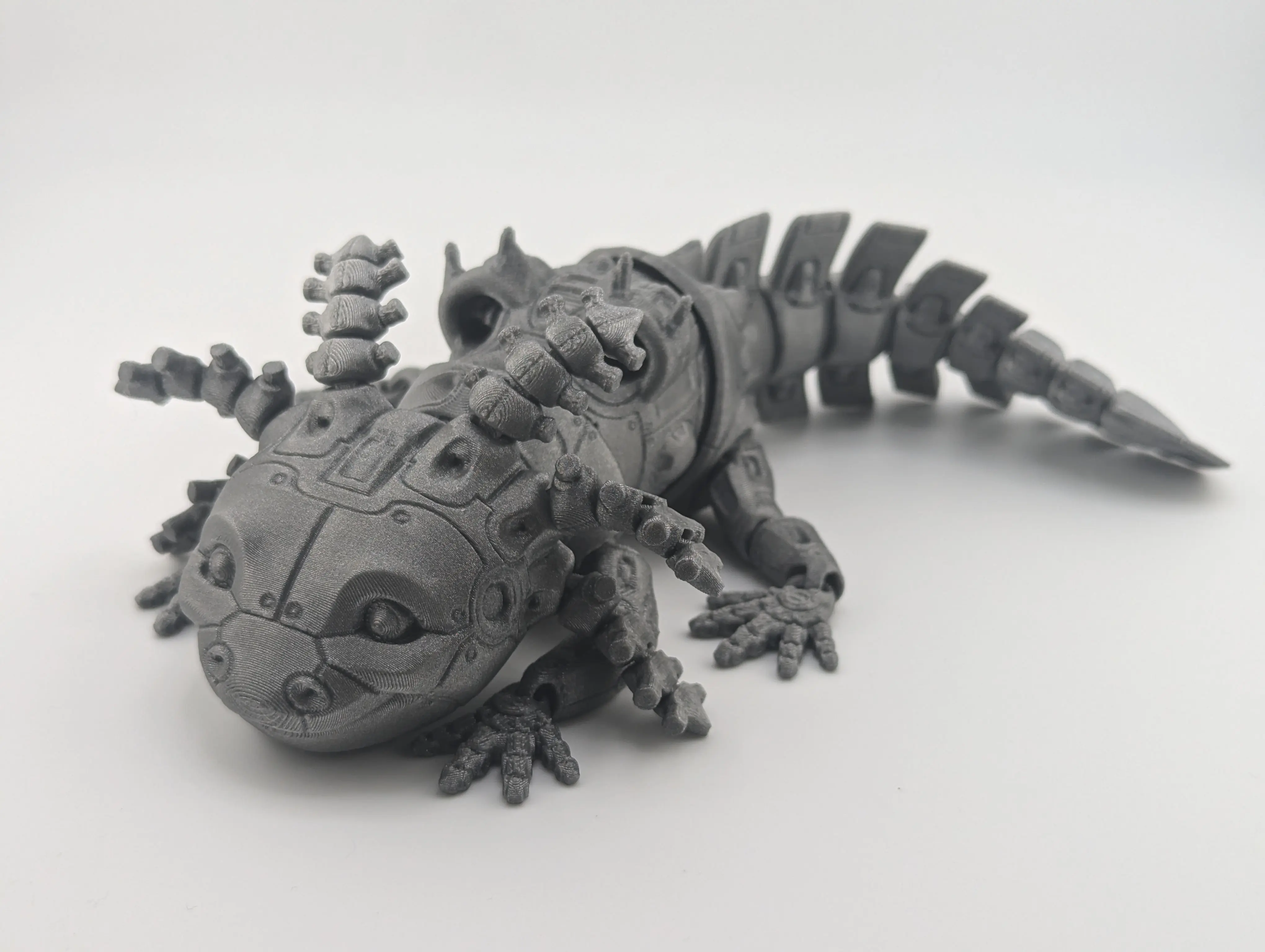 Mech Axolotl Fidget Toy Silver