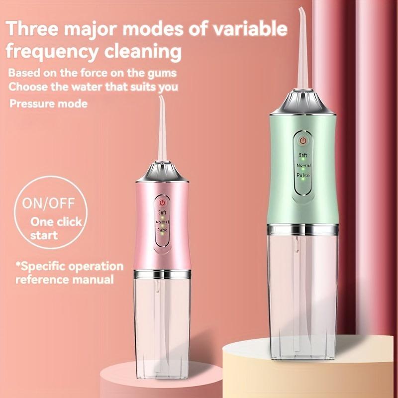Electric Water Flosser, Intelligent Chip For Precise Pressure Control, 360 Degree Rotatable Nozzle, Oral Irrigator For Deep Teeth And Gum Cleaning, Available In Coral Powder & Mint Green Christmas Gift 1