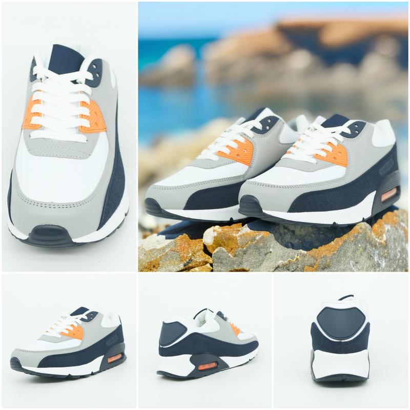 Men's Trainers 2024 UK Mens Air Shock Absorbing Max 90 Running Basketball Trainers Jogging Gym Fitness Trainer Man Shoes Multi Colours 5