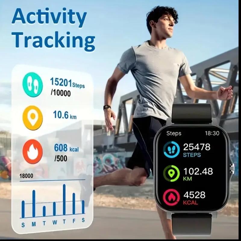 New Model 4.65cm Touch Screen Smart Watch for Men & Women - Make/Receive Calls, Step & Calorie Tracker, Call Info Alert, Multifunction, Wireless Connect For iPhone & For Android Wearable Smartphone Devices 3