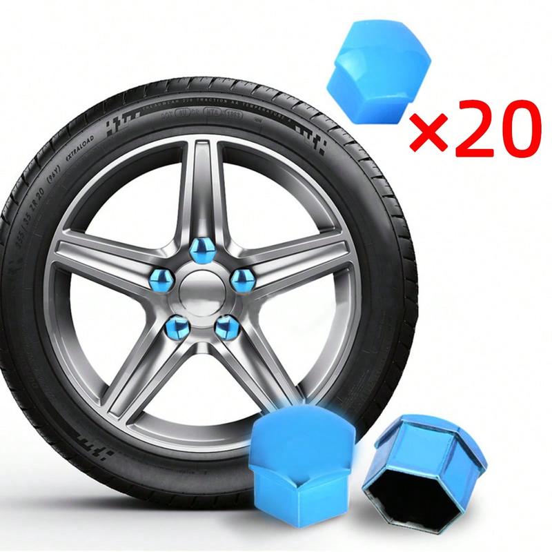 20Pcs Car Wheel Nut Caps Anti-Rust Auto Hub Screw Protection Covers Car Tire Screw Caps Nut Bolt Covers Auto Exterior 17mm/19mm/21mm 5