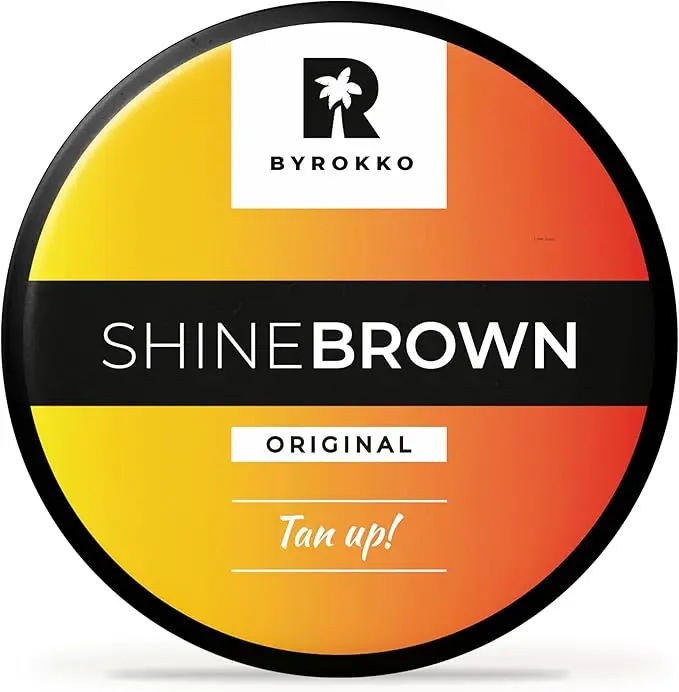 BYROKKO Shine Brown Sunbed Tanning Accelerator 210 ml, Cream Effective in Sunbeds & Outdoor Sun Tan, Long-Lasting Hydrating Formula with Natural Oils
