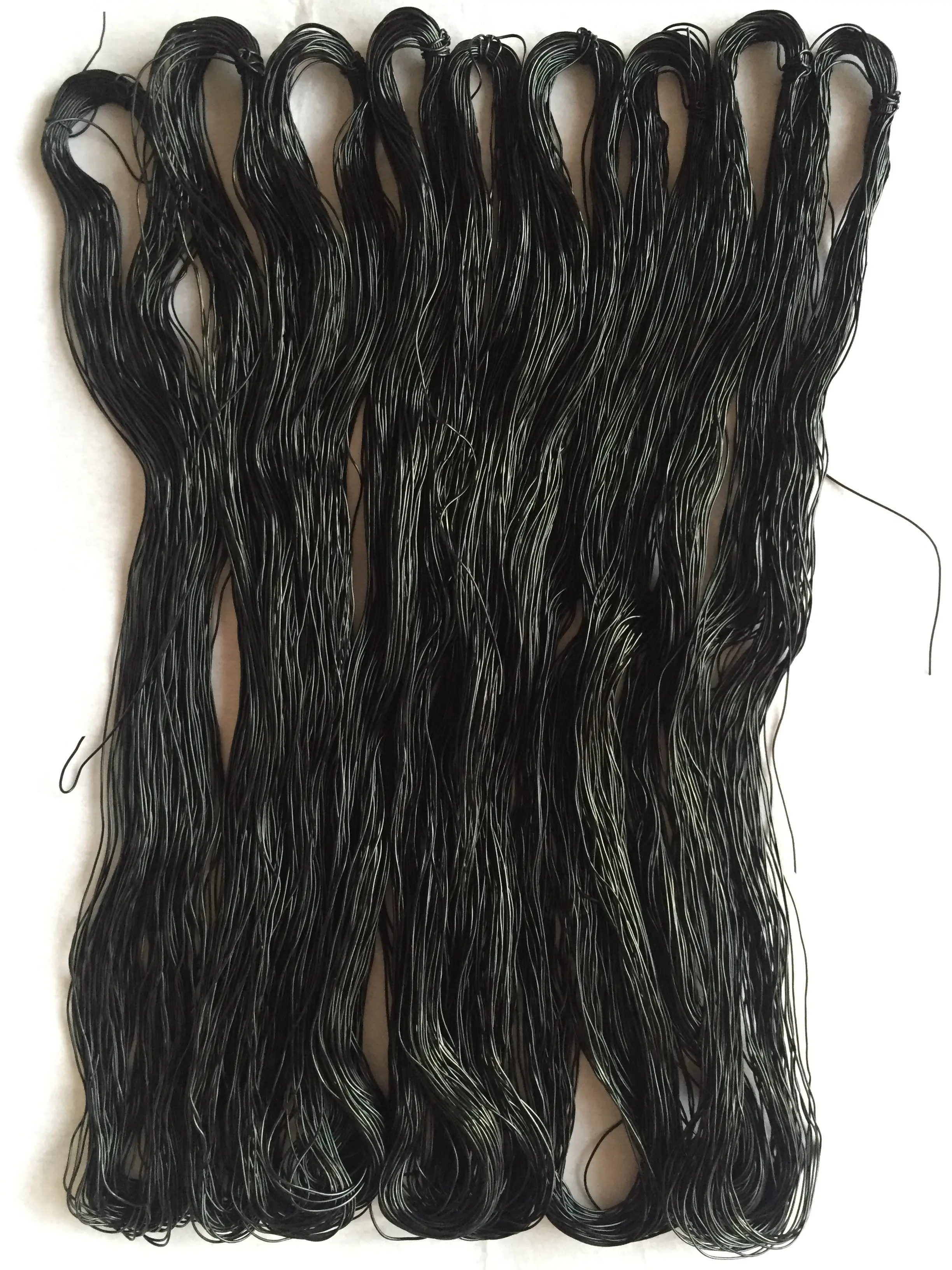 1pc/Bundle Afro African Black Rubber Hair Thread Vinyl Tubes Braiding Threading Lengthening Stretching Out Natural Hair Care Accessories Girls Ladies