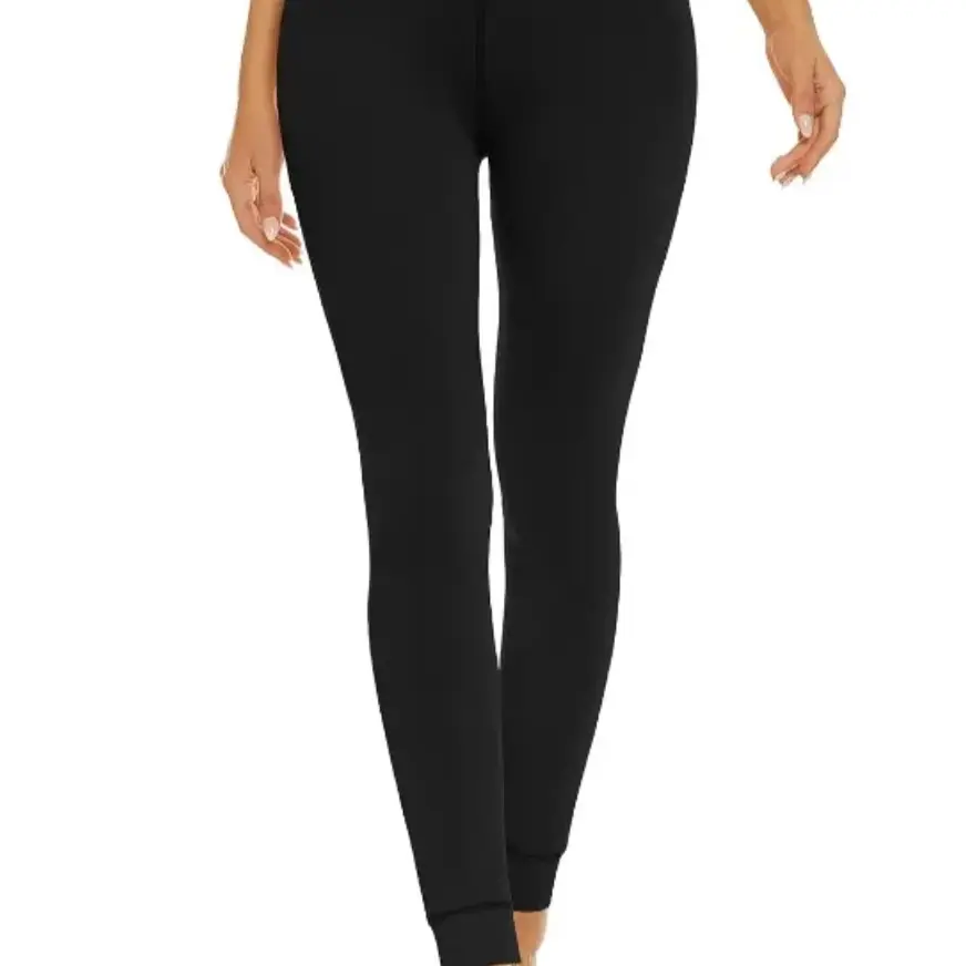 Winter thicked warm fleece lined high waist leggings Black Womenswear Bottom Comfort Basic Comfortable Everyday