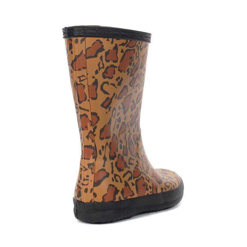 Hunter Kids Hybrid Leopard Brown Print Boots 5
