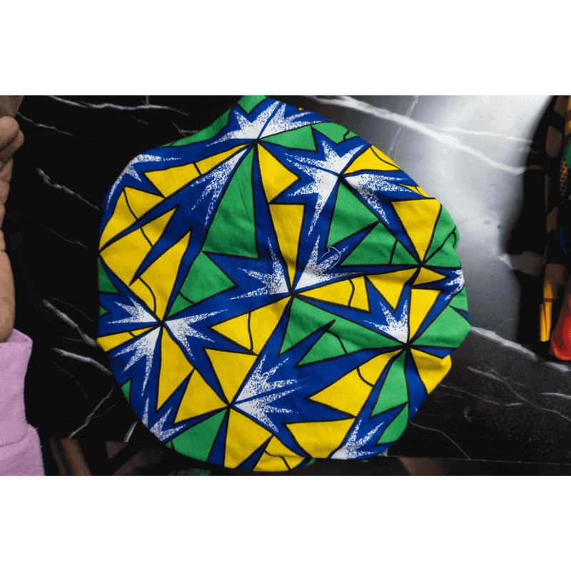 Ankara Satin-Lined Kids’ Bonnets – Comfort & Protection for Little Curls 5