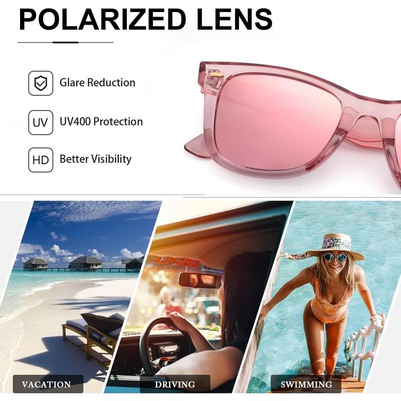 Myiaur Fashion Sunglasses Womens Polarised, Mirror Ladies Sunglasses Anti Glare 100% UV Protection Gift for Festivals 6