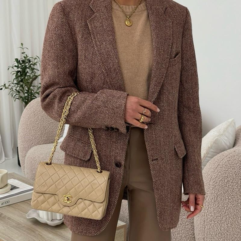 Oversized Vintage Tweed Blazer 4