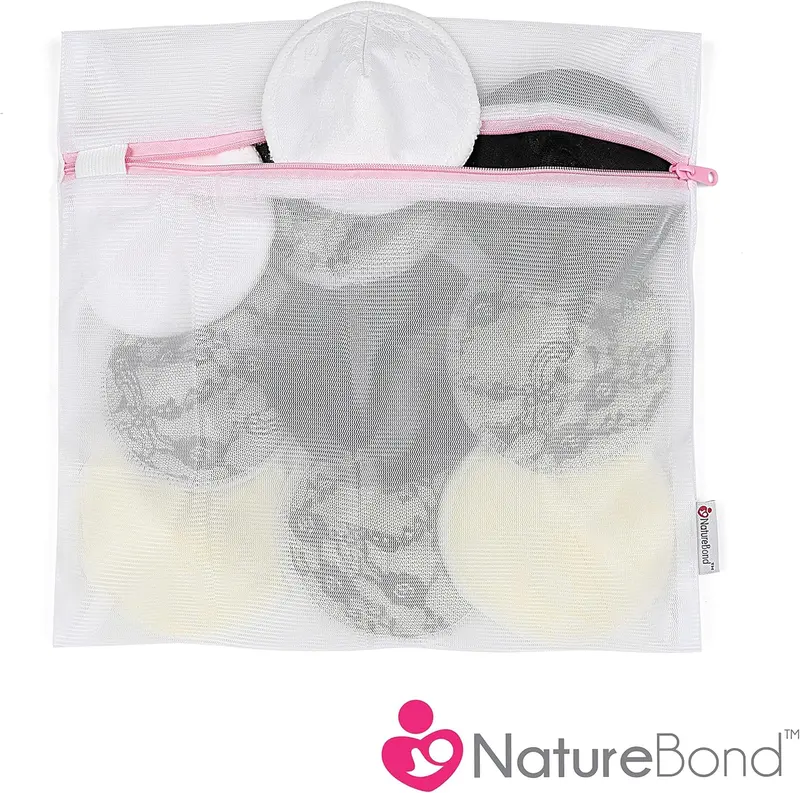 Organic Bamboo Nursing Breast Pads-10 Washable Pads with Wash&Storage Bags-Breastfeeding Nipple Pad for Maternity-Reusable Nipplecovers for Breast Feeding 8