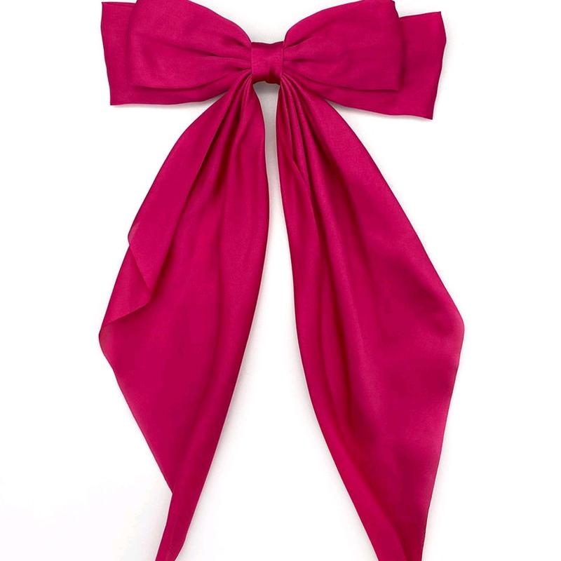 oversized satin hair bow clip 4