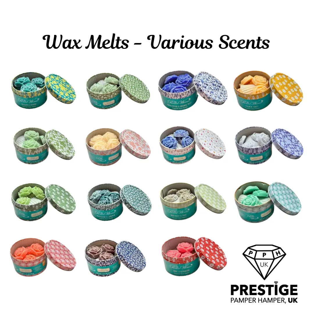 High Scented Wax Melts in a keepsake trinket tin, Long lasting fragrance– Various Scents