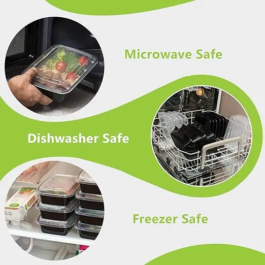 20 PACK 1  Compartment Plastic Meal Prep Containers 28 OZ - Reusable BPA Free Food Containers with Airtight Lids - Microwavable, Freezer and Dishwasher Safe Kitchen Utensils 7