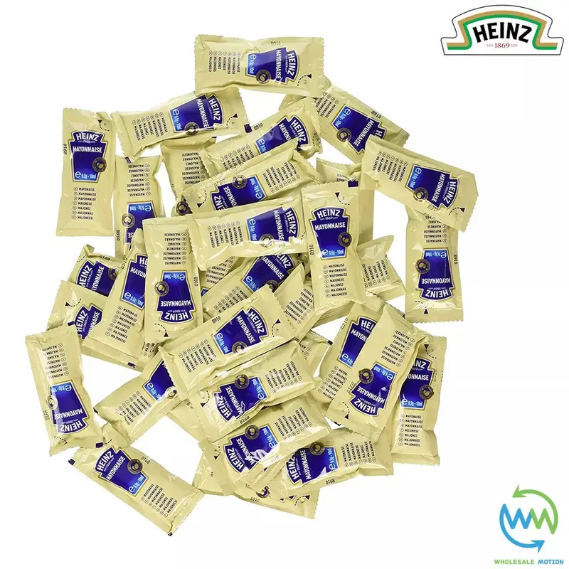 HEINZ MAYONNAISE Sachets 9.5g 10ml SAUCE Individual Single Portion SACHET Mayo 5