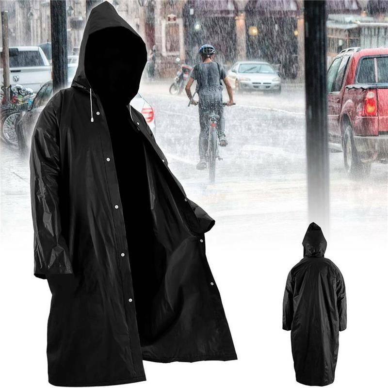 WATERPROOF RAINCOAT PONCHO REUSABLE PLASTIC ADULT CAMPING FESTIVAL RAIN COAT 2
