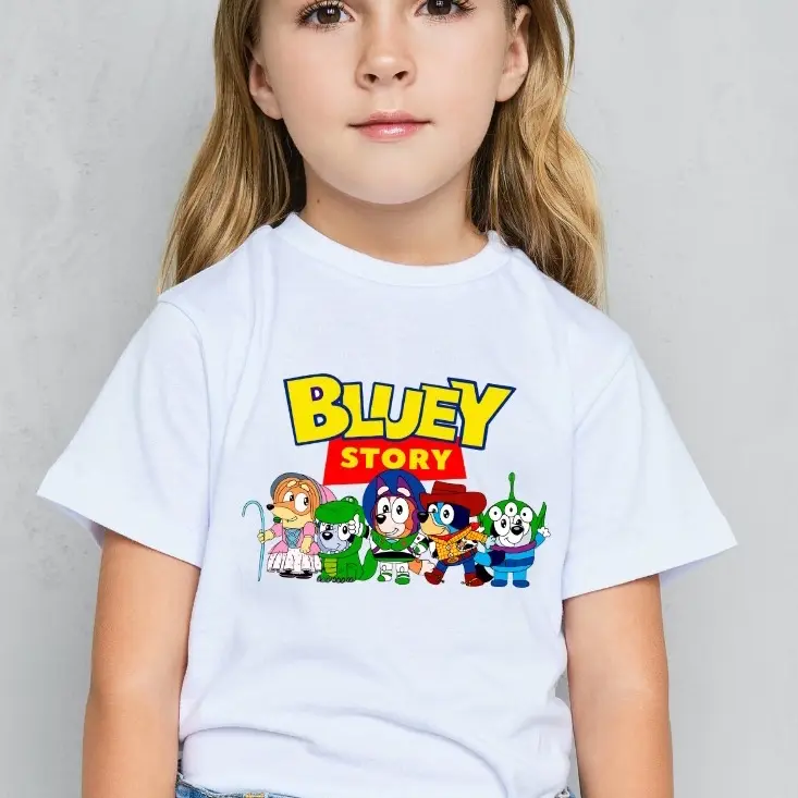 Bluey Toy Story t-shirts, Bluey Story t-shirt, Bluey t-shirt, Bluey Birthday t-shirt, Bluey Gifts, Gifts for girls, Gifts for boys Top Womenswear 1