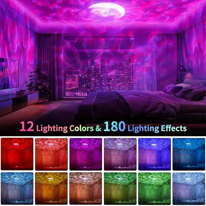 Galaxy Light Projector for Bedroom - Sensory Lights with 13 Color - Star Projector Night Light Gift for Kids Teen Boy Girl (Room Decor) - Audio 1