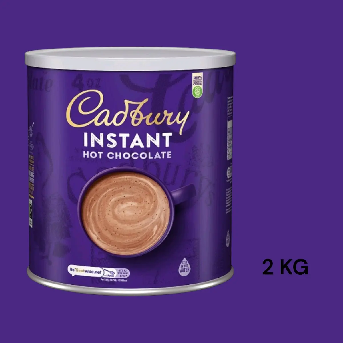 Cadbury Instant Hot Chocolate Large Tub 2Kg - Delicious hot drink, Beverage