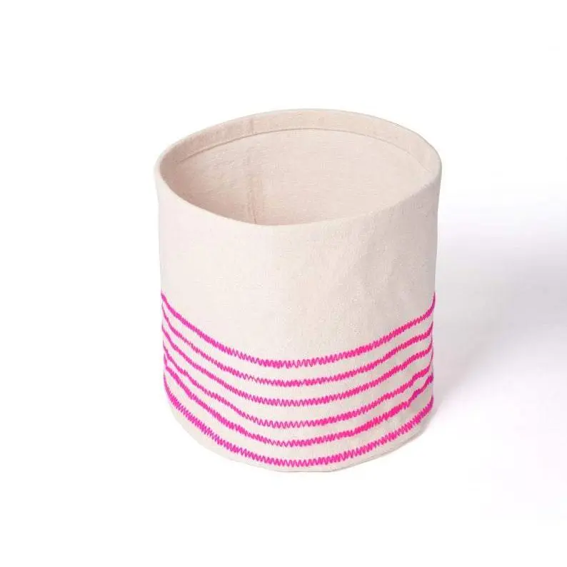 Small Bright Pink Acrylic Laundry Storage Basket