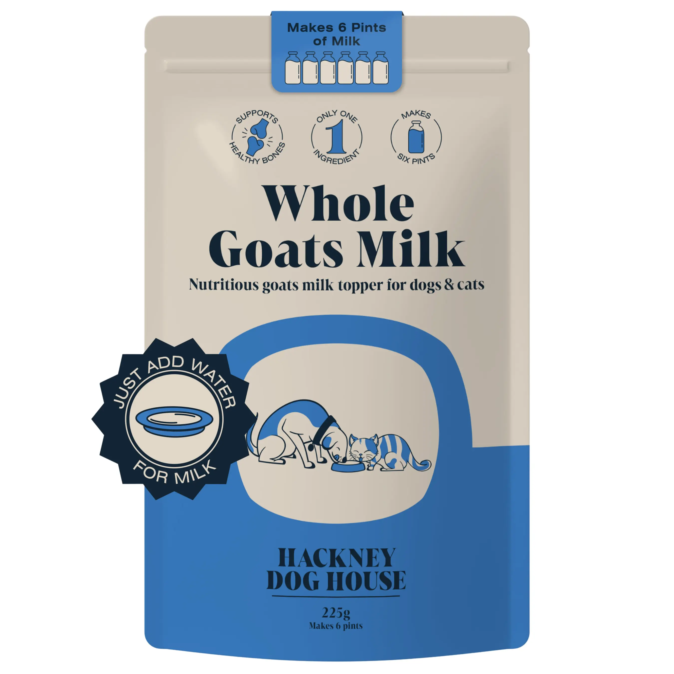 Hackney Dog House | Goats Milk For Dogs | 225 grams | Makes 6 Pints