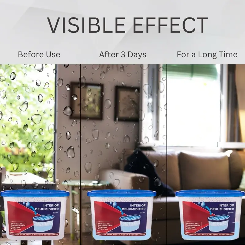Interior Dehumidifers - Damp Trap, Catches Moisture, Mildew Remover - Great for Library, Bookshelves, Home in the Winter and More 3