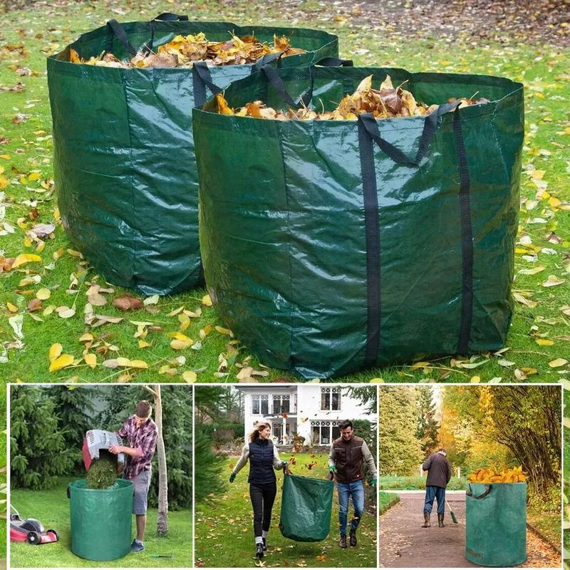 Essentials2Publik REUSABLE HEAVY DUTY GARDEN BAG WASTE RUBBISH GRASS SACK WATERPROOF LARGE 2 PCS 2