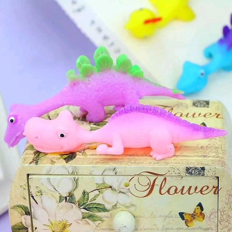 BAIYSFFG Slingshot Dinosaur Finger Toys - Pack of 10, Stretchy Flying Dinosaur Toys for Kids, Unisex Party Favors and Goodie Bag Fillers 5