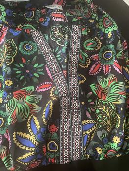 Product Review of Women's Floral Print Embroidered Trim Bishop Sleeve Notch Neck A-line Long Dress, Dresses for Women, Boho Spring & Fall Summer, Maxi Dresses for Vacation, Holiday Dresses, Belleza Fits, Womenswear from 🌹**🌹 0