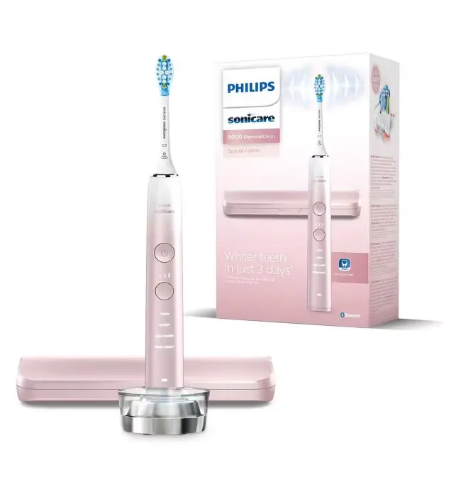 Philips Sonicare Electric Toothbrush DiamondClean 9000 Pink Special Edition with Travel Case HX9911/84 0