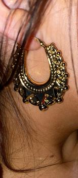 Product Review of XL 50mm Long Gypsy Creole Hoop Earrings for Women Ladies, Large Oval Creo Hoop Earrings, Big Heavy Elegant Trendy Fashion Statement for Women,Romany Victorian Spiked Gypsy Hoop Earrings,Mother's Day Gifts for Mum Girlfriend,Wife,Partner Friends and Family from E**🪩 0