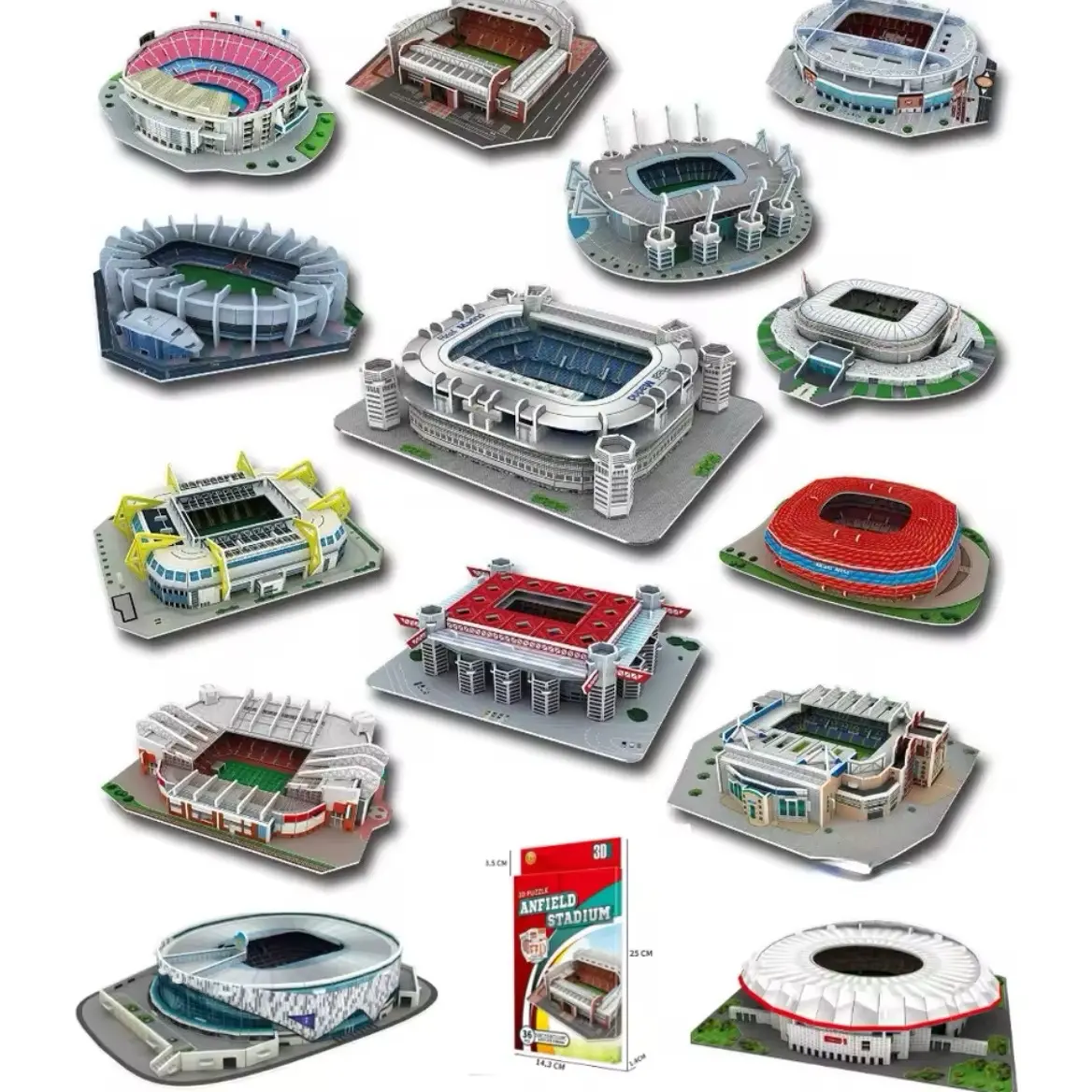 3D Football Stadium Puzzle Model for Passionate Football Fans - Classic & Novelty Toy