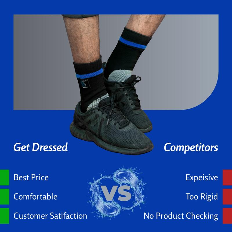 Get Dressed Waterproof socks | 100% Breathable Durable Waterproof socks for Men and Women 1