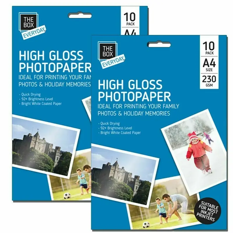 20 Sheets Premium Glossy High gloss Photo Paper A4 Inkjet Printer 230GSM 0