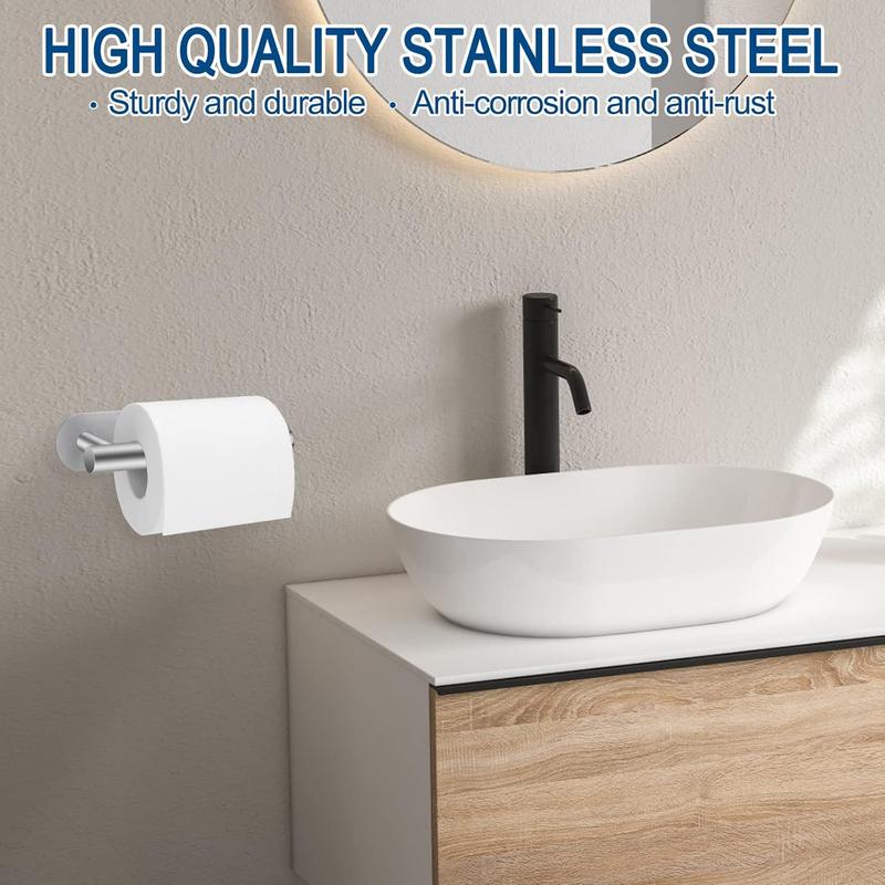Stainless Steel Toilet Roll Holder Wall Mounted for Bathroom and Kitchen - Waterproof and Rust Resistant 1